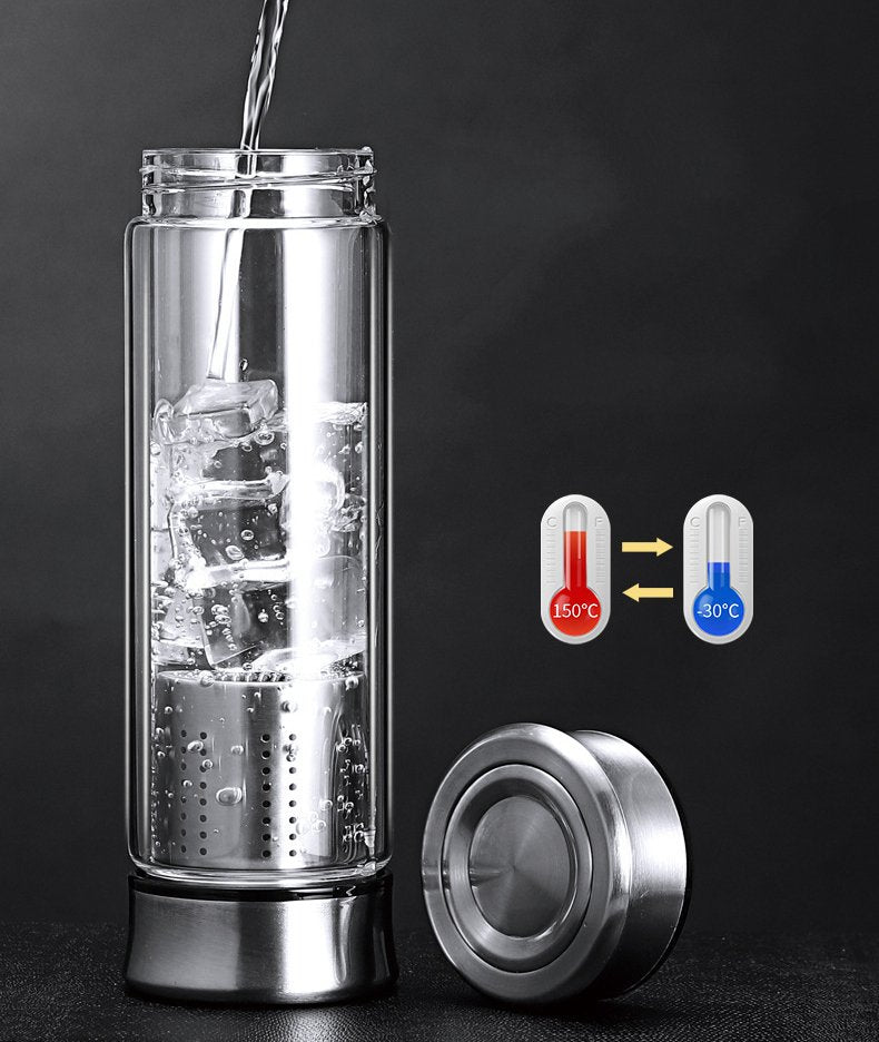 320 Ml Stainless Transparent Glass Bottle