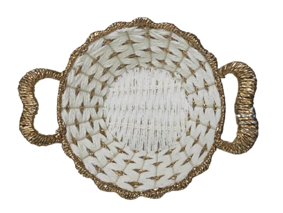 Willow Handwoven Round Shallow Basket