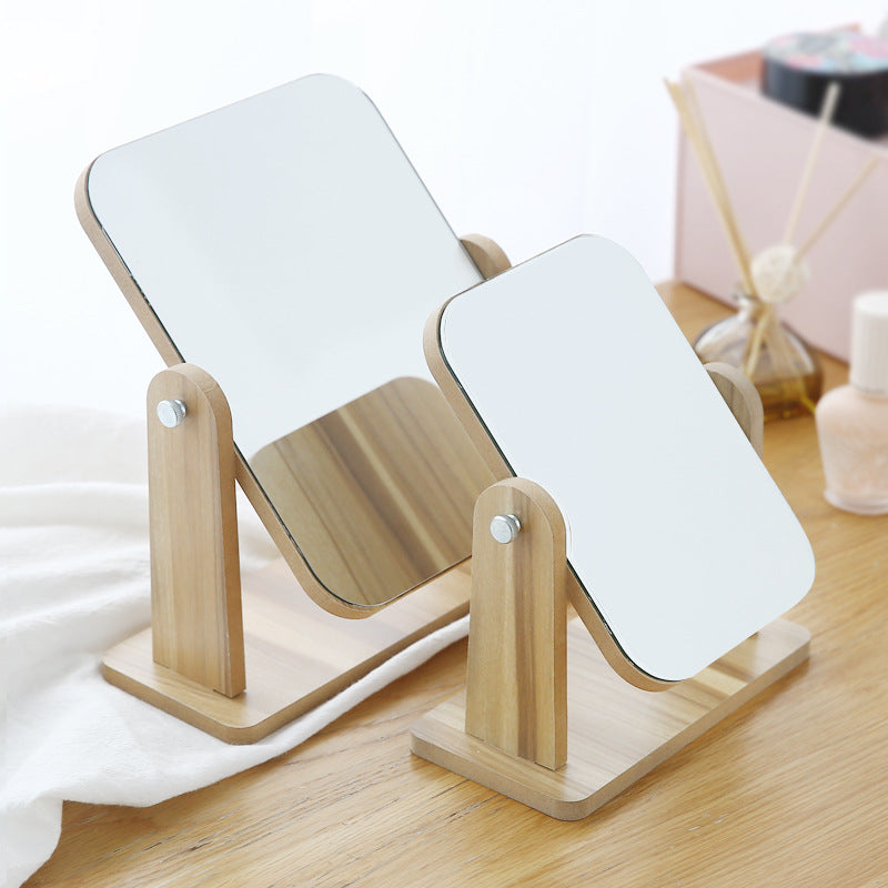 Wooden Stand Beauty Mirror