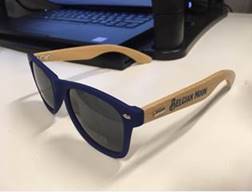 Plastic Sunglasses With Bamboo Arms