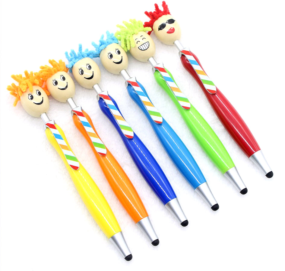 Wild Hair Smile Stylus Click Pen