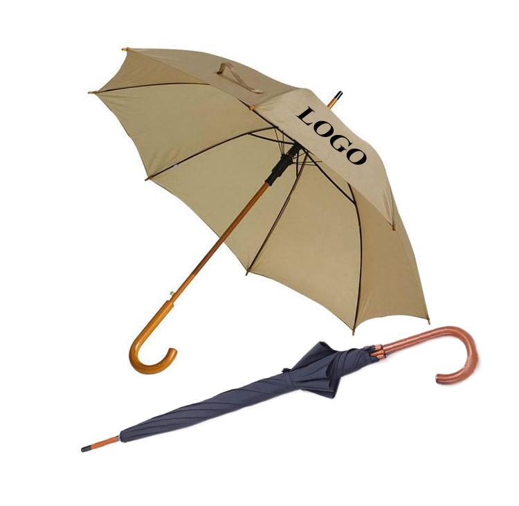 Auto Open Umbrella With Wood Handle