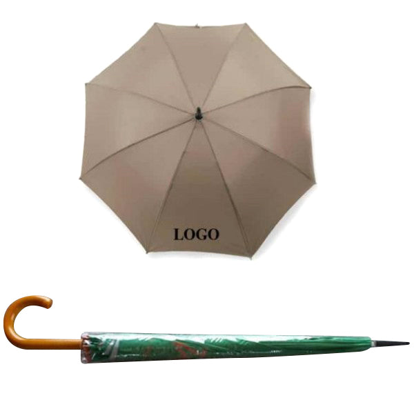 27''auto Open Wooden Hook Handle Umbrella