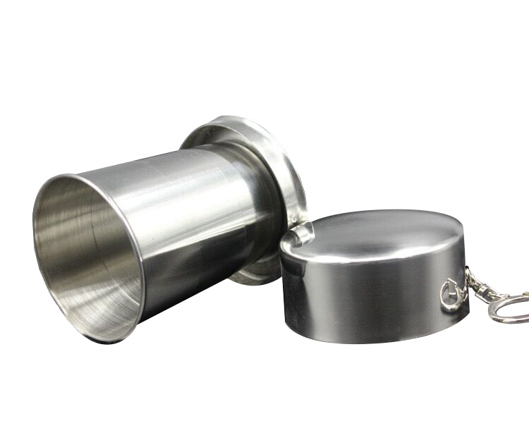 Stainless Steel Travel Folding Collapsible Cup - 140 Ml