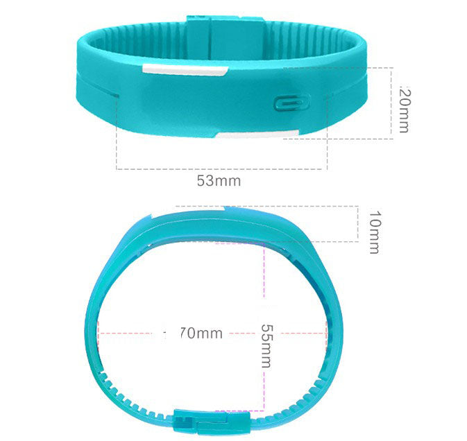 Colorful Silicone Strap Led Bracelet Watch