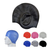 Silicone Swim Caps With Ear Pouches For Long Hair