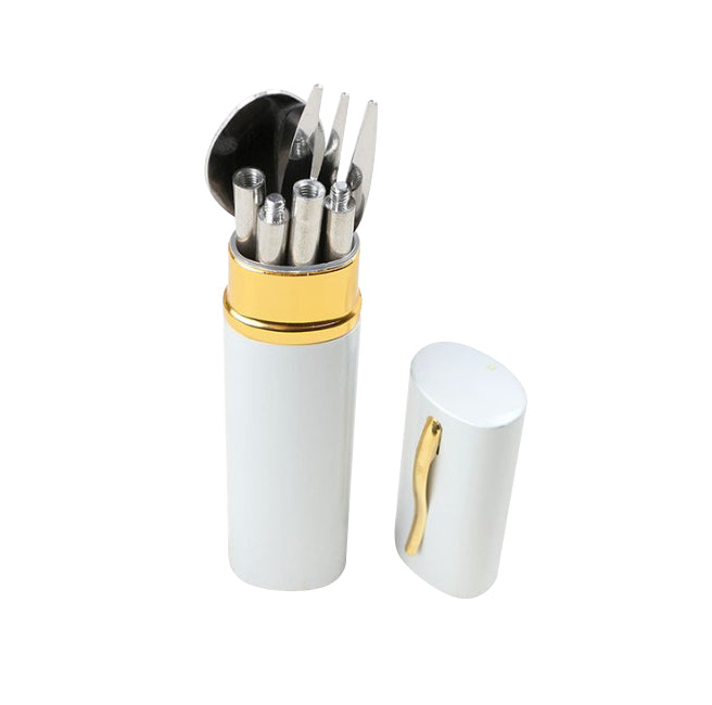 3 Pieces Set Stainless Steel (chopsticks, Fork, Spoon) With Metal Case