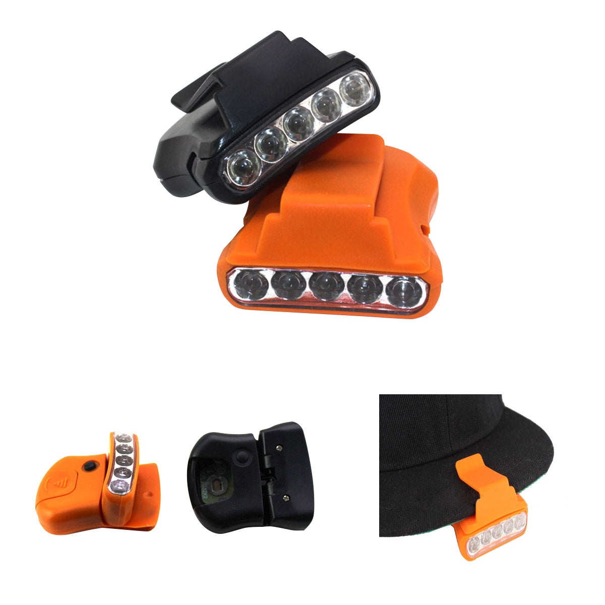 5 Led Clip On Cap & Hard Hat Light