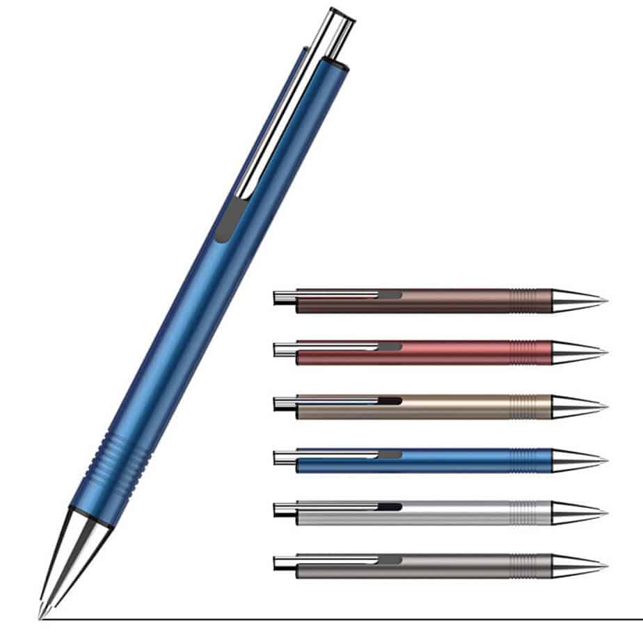 Metal Aluminum Barrel Ballpoint Pen With Pocket Clip