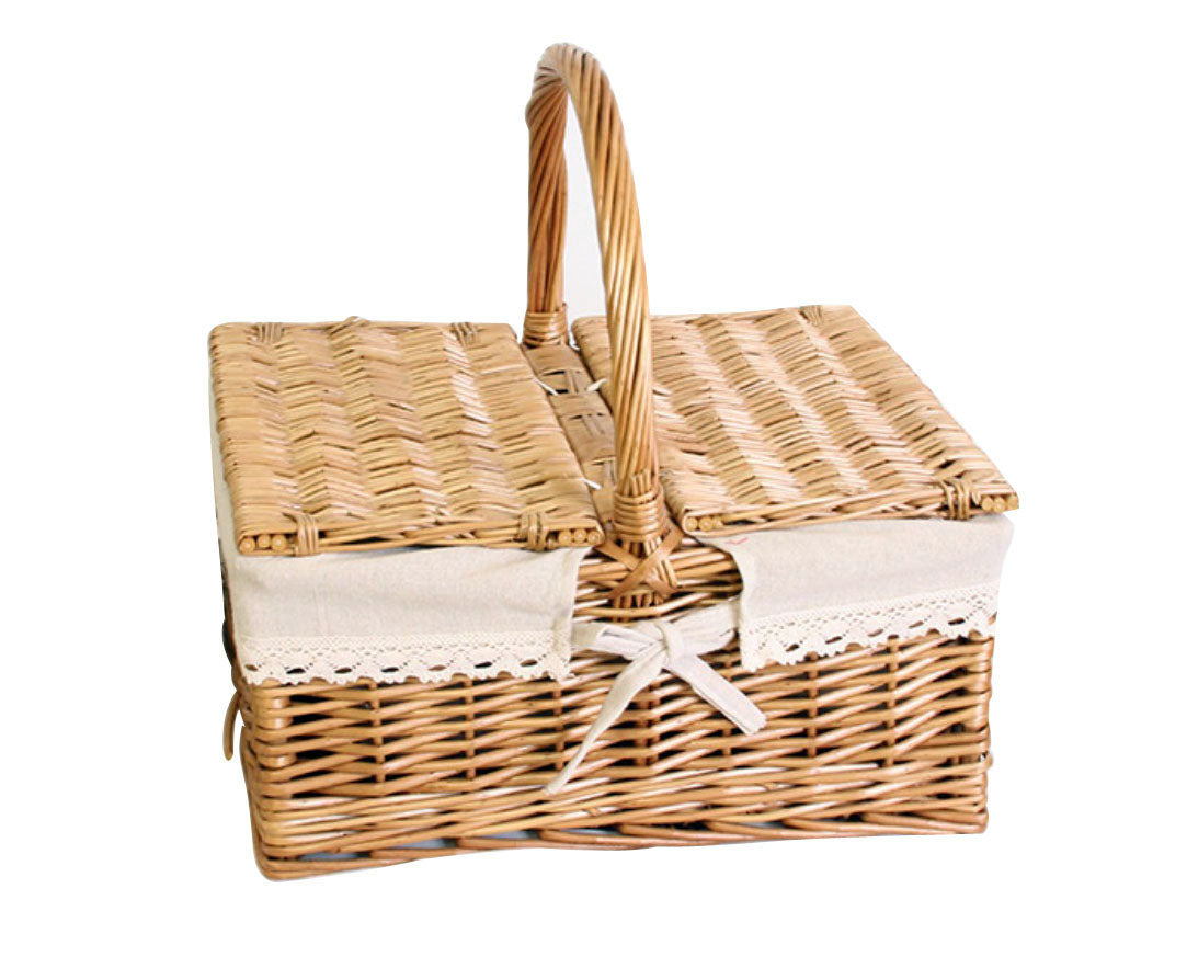 Rectangular Rattan Picnic Basket