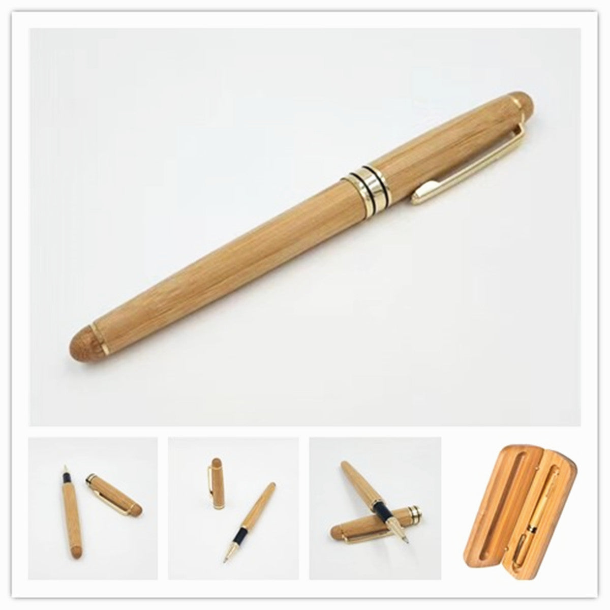 Natural Bamboo Pen With Box Set