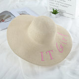 Wide Brim Beach Hat Embroidery