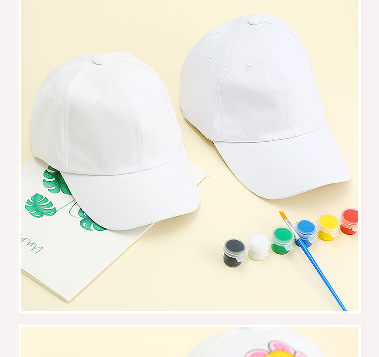 Painting White Cotton Baseball Hats