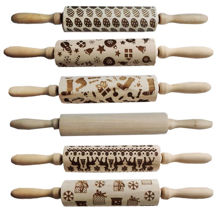 Wooden Rolling Pin With Embossed Message