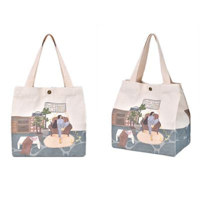 2 Sides Printing Cotton Tote Bag