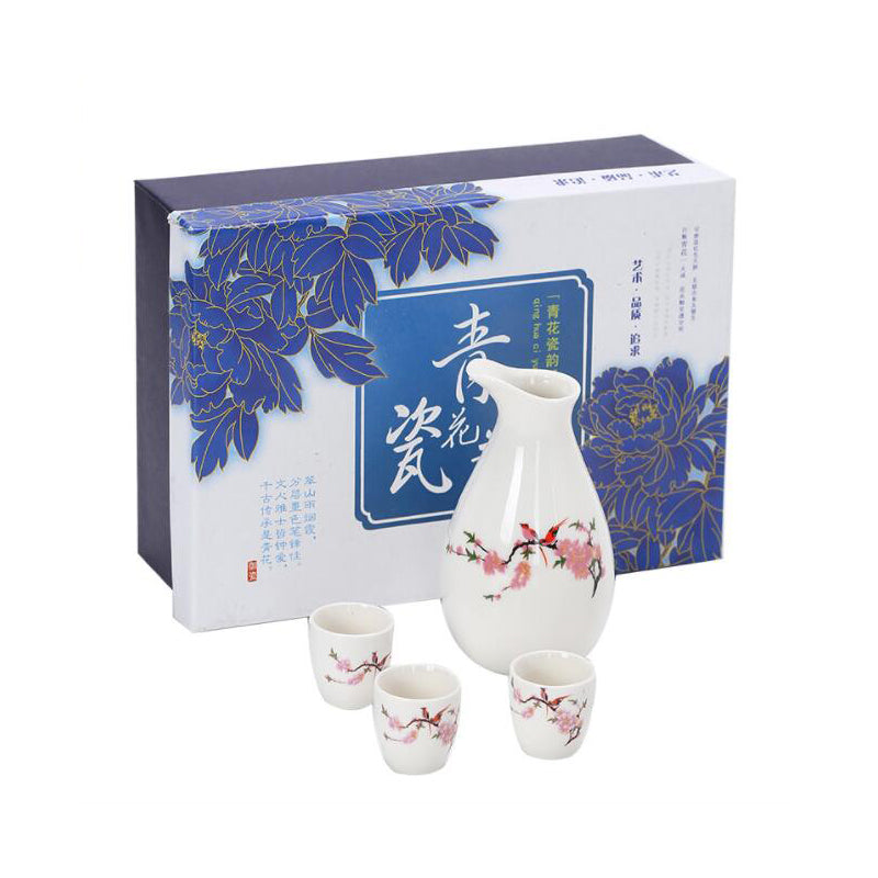 Japanese Sake Pot With Wine Bottle