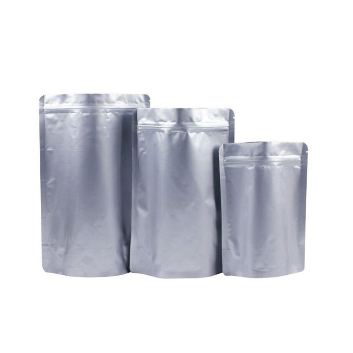 Pure Aluminum Foil Stand Up Grip Seal Bags