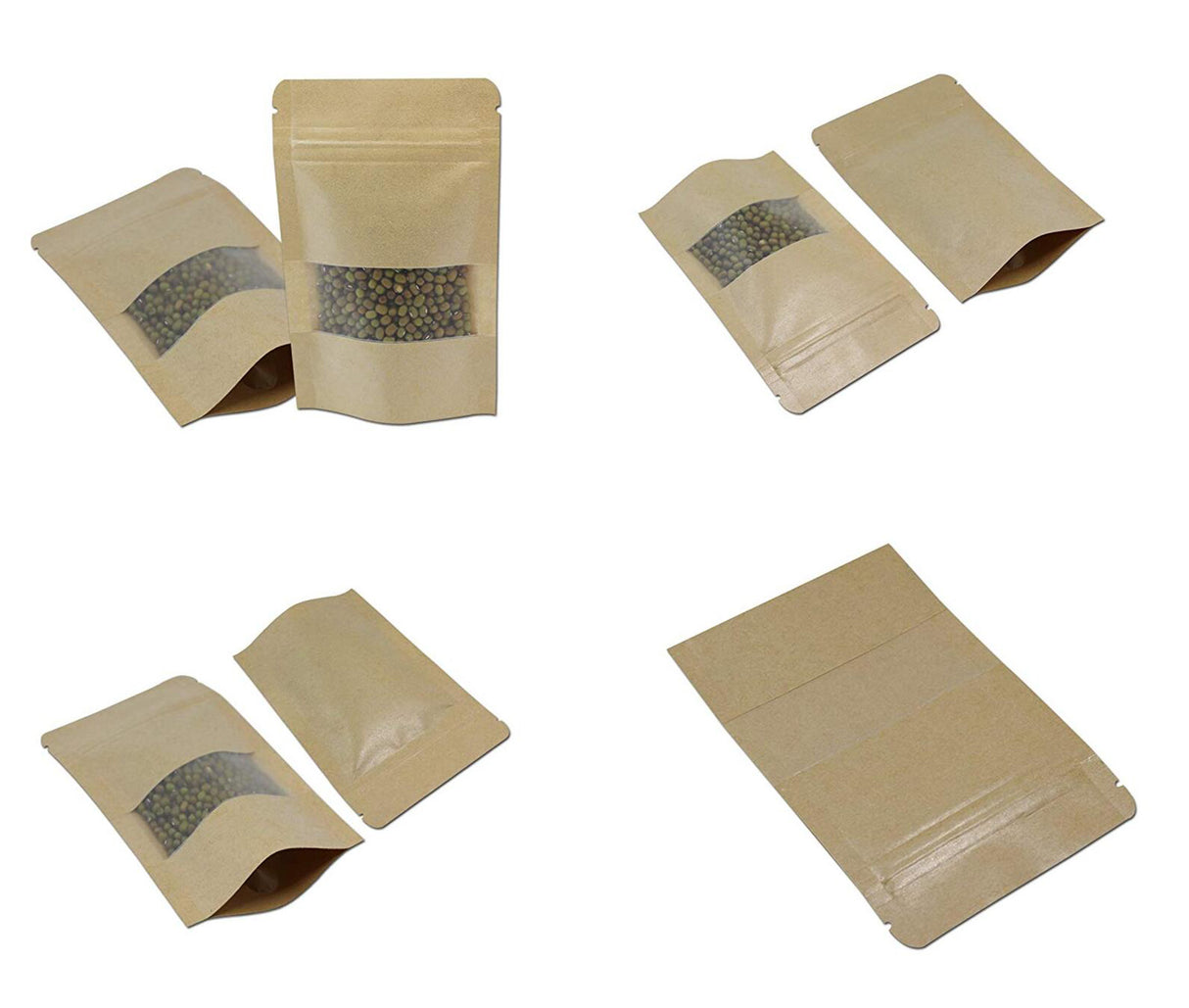 Resealable Kraft Bag With Clear Window