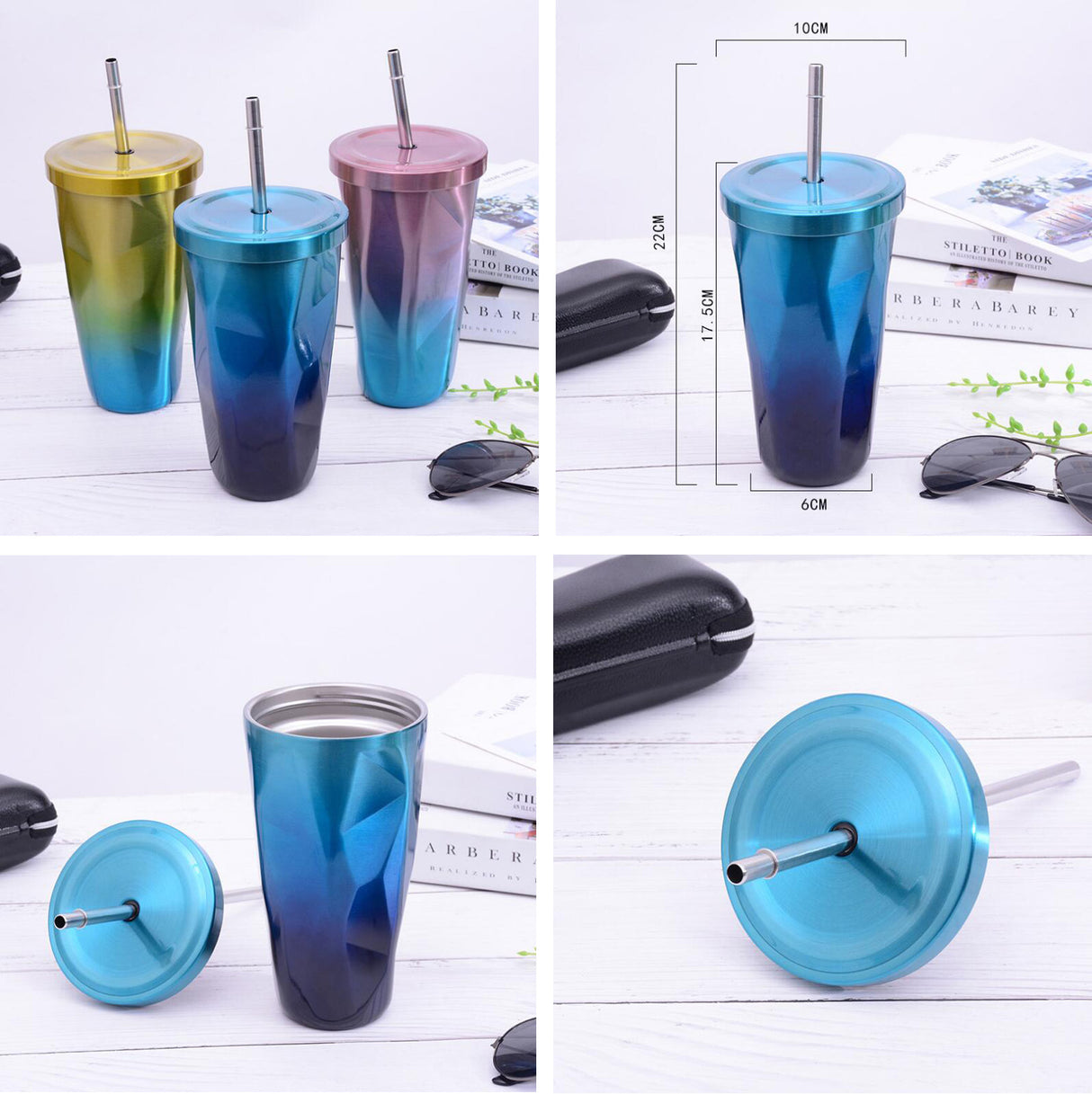 Stainless Steel Tumbler With Straw