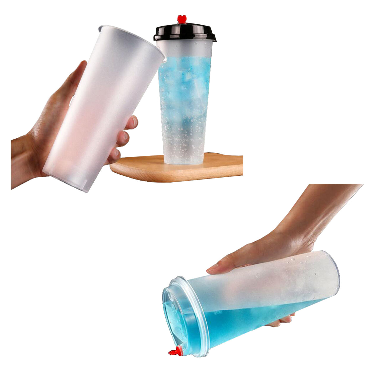 16oz Plastic Cups With Lids