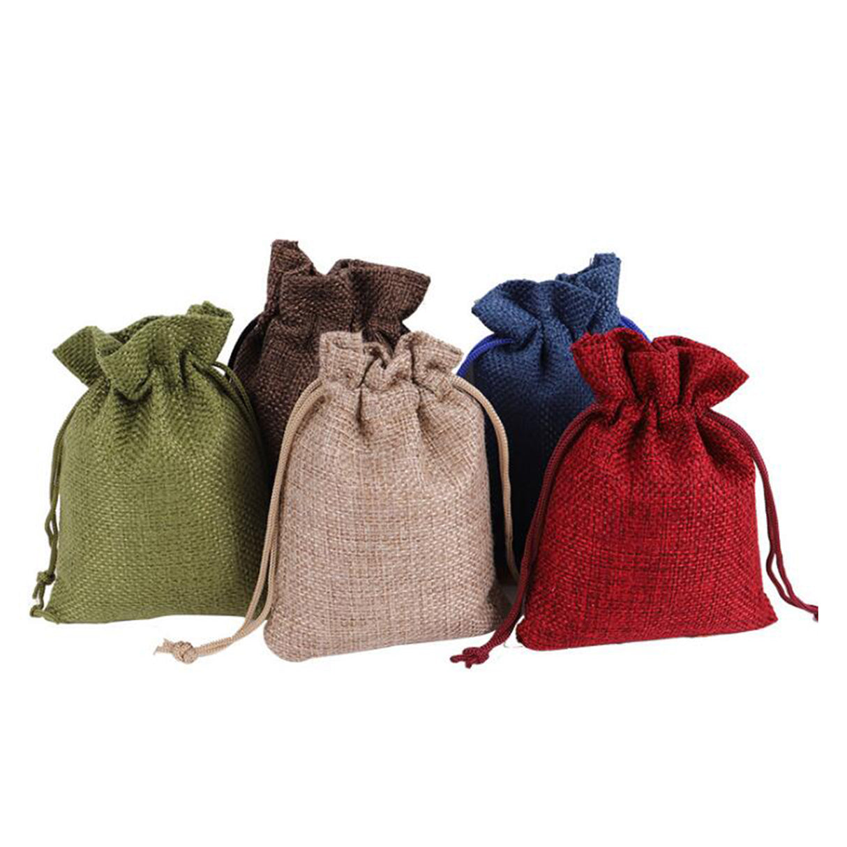 Imitation Burlap Drawstring Pouch