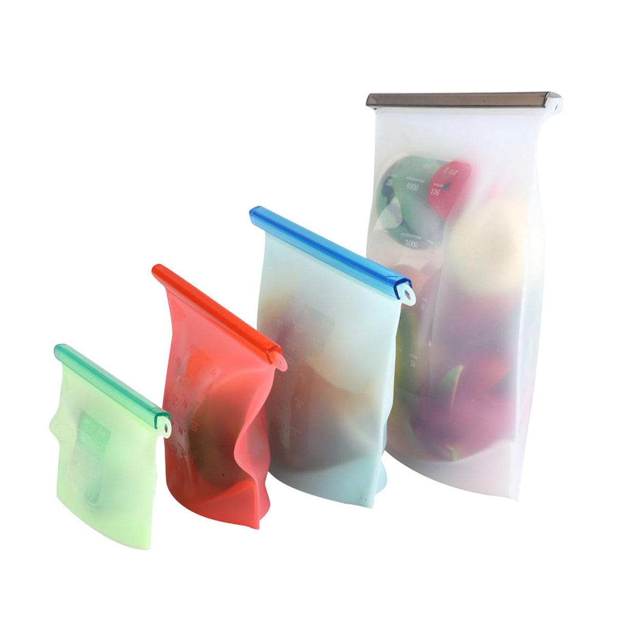 5 Different Sizes Silicone Bags Set