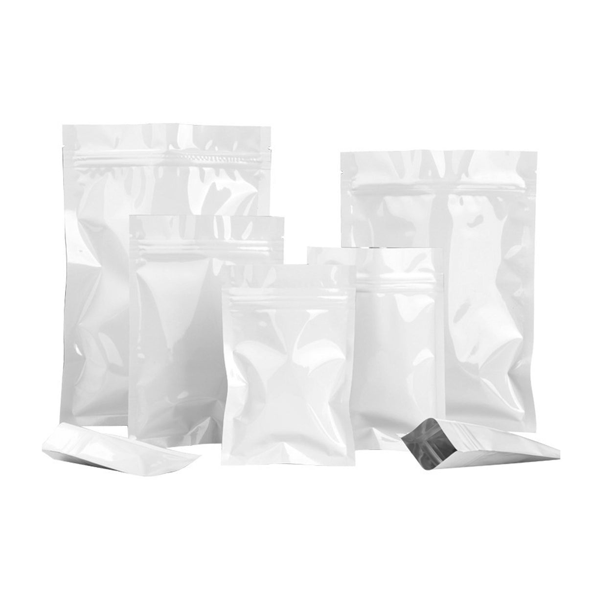 White Reclosable Ziplock Bags