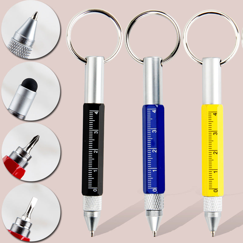 6 In 1 Short Metal Ballpoint Pen