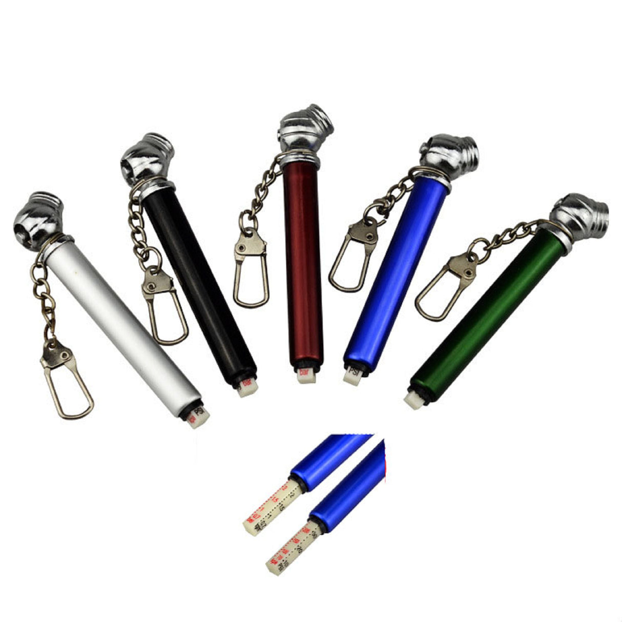 Tire Tread Tire Pressure Gauge Key Chain Key Ring