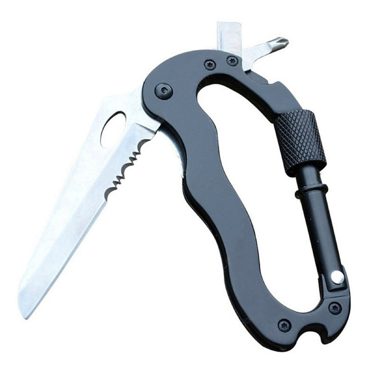 Multi Tool Carabiners With Knife Screwdriver Bottle Opener