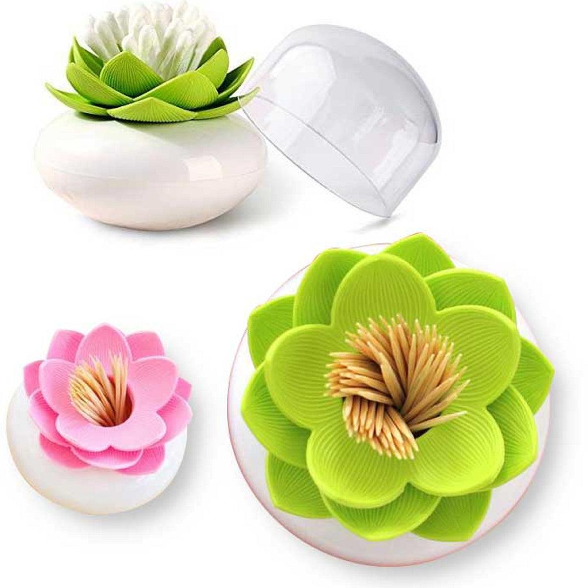 Lotus Cotton Swab Holder Toothpicks Storage Organizer – Yorkn Inc