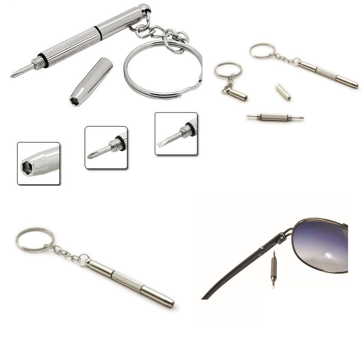 Sunglasses Eyeglass Screwdriver Key Chain