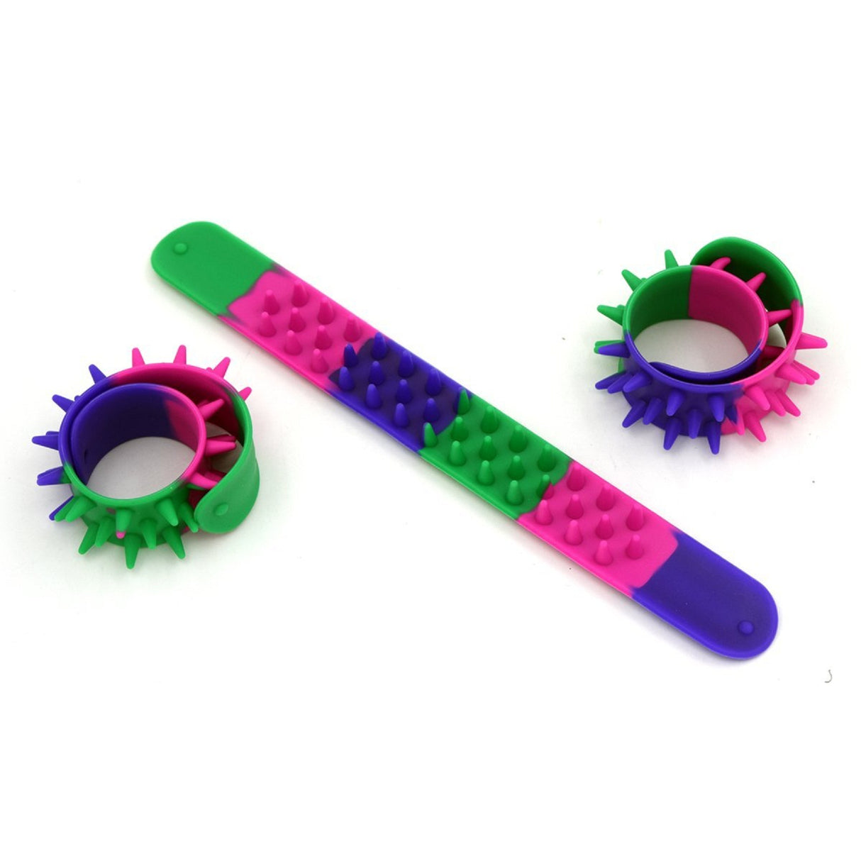 Colorful Silicone Spiky Slap Bracelet