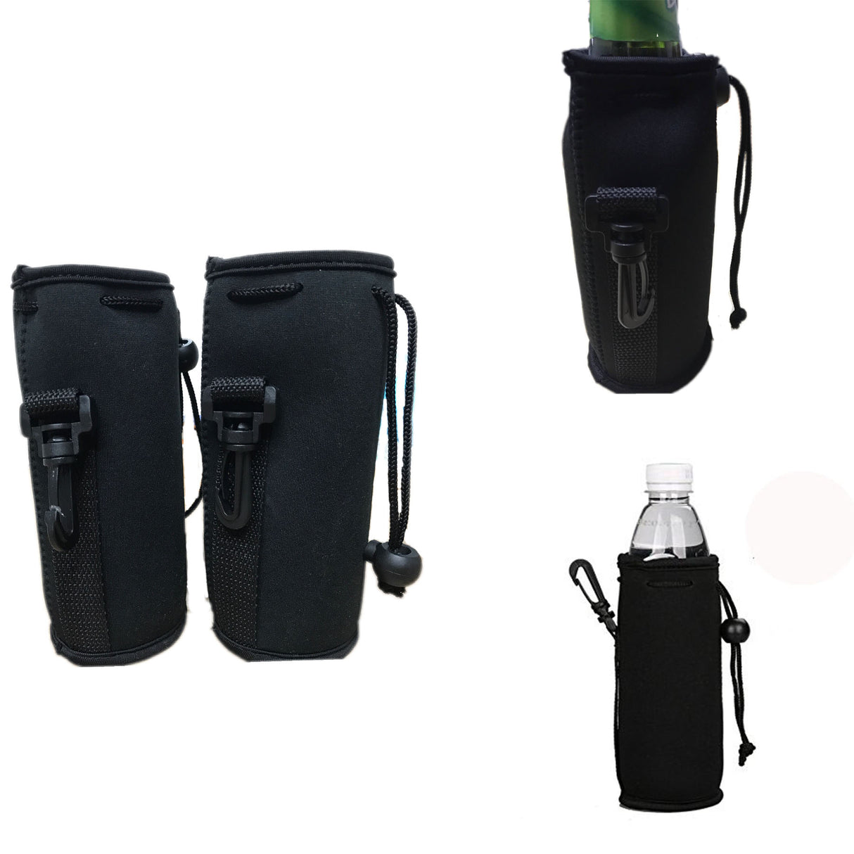 Neoprene Bottle Drawstring Cooler Cover Holder