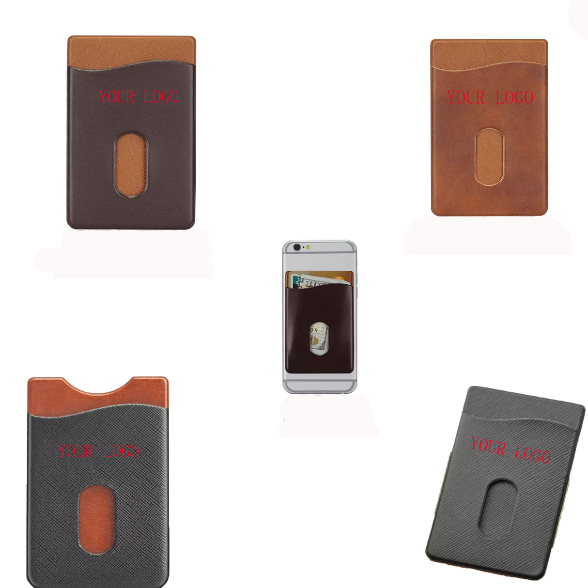 Pu Leather Phone Wallet Card Holder