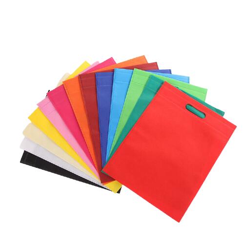 Full Color Small Die Cut Handle Non Woven Bag