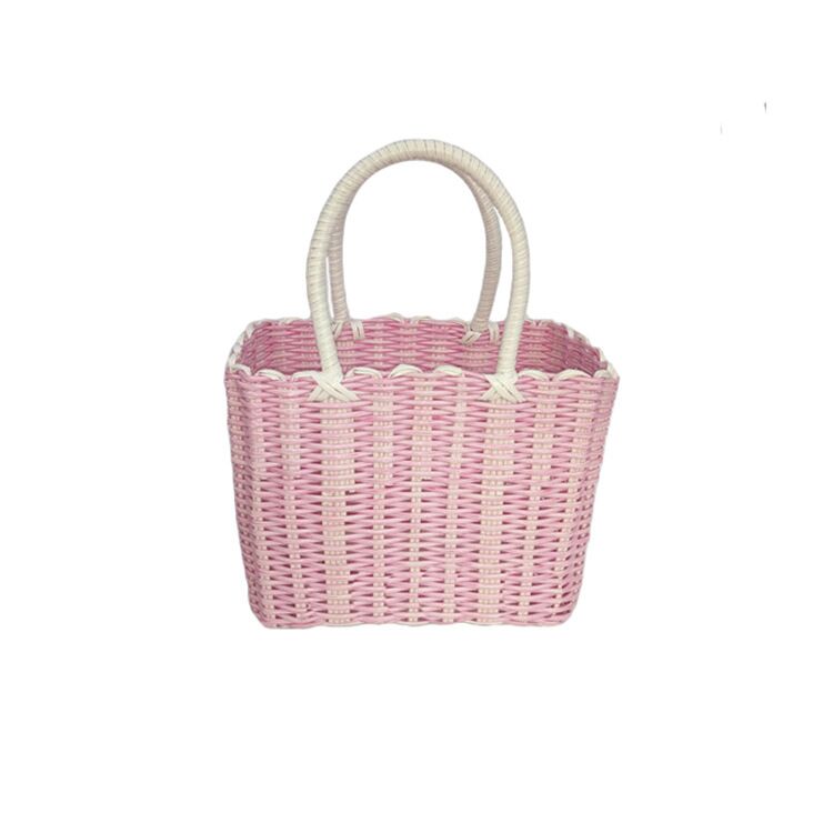 Pink Rattan Baskets