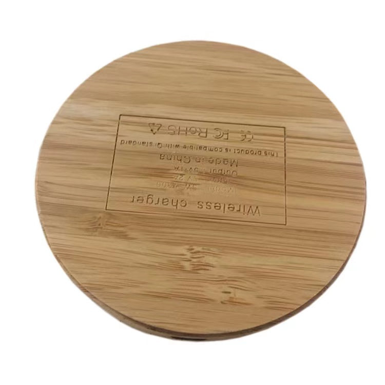 15w Round Bamboo Wireless Charger