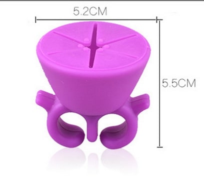 Women Finger Wearable Nail Gel Bottle Soft Silicon