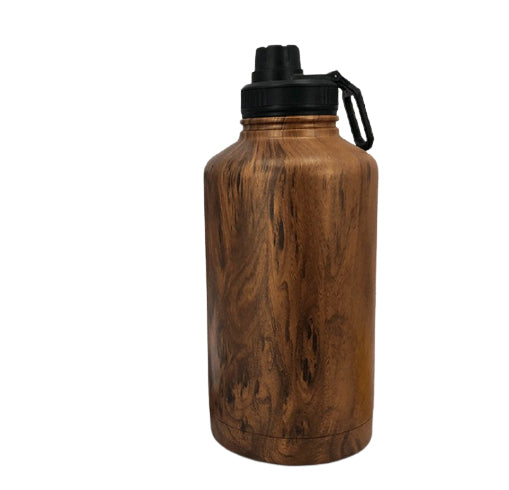 Wood Tone Stainless Steel 32oz Water Bottle
