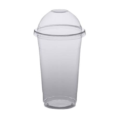 Gobelet en plastique de 10 oz avec couvercle bombé-par bateau