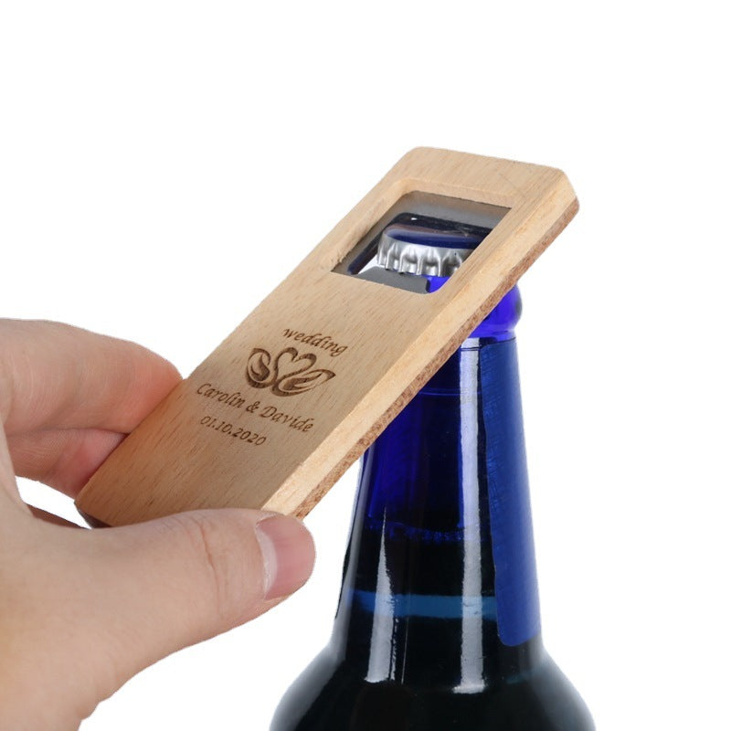 Wooden Credit Card Bottle Opener