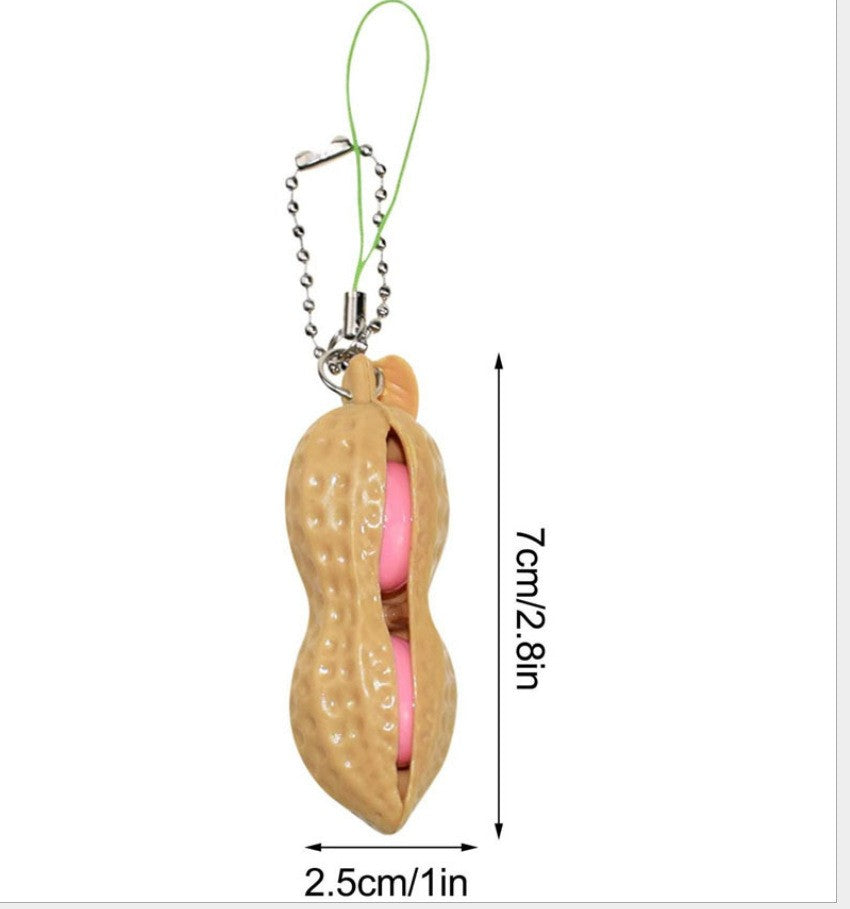 Popping Peanut Fidget Key Chain