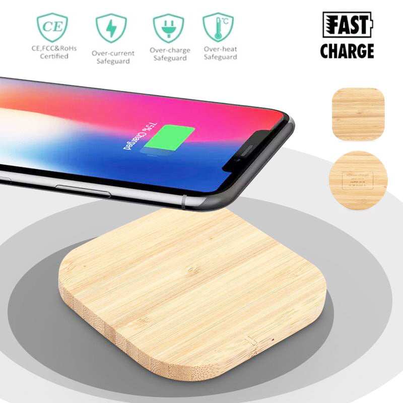 10w Bamboo Wireless Charger