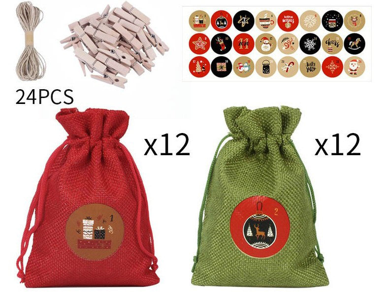 24pcs Christmas Bag Set