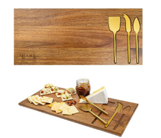 4-piece Wood Charcuterie Serving Set