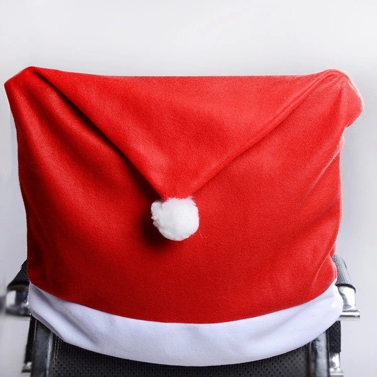 Table Chair Christmas Hat