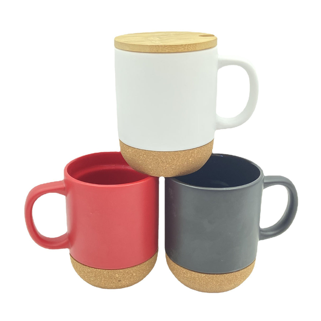 Wooden Bottom Ceramic Cup