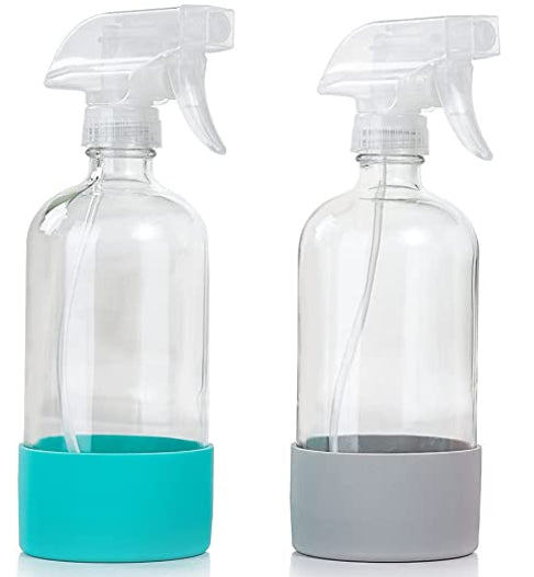 Silicone Covered Glass Spray Bottle