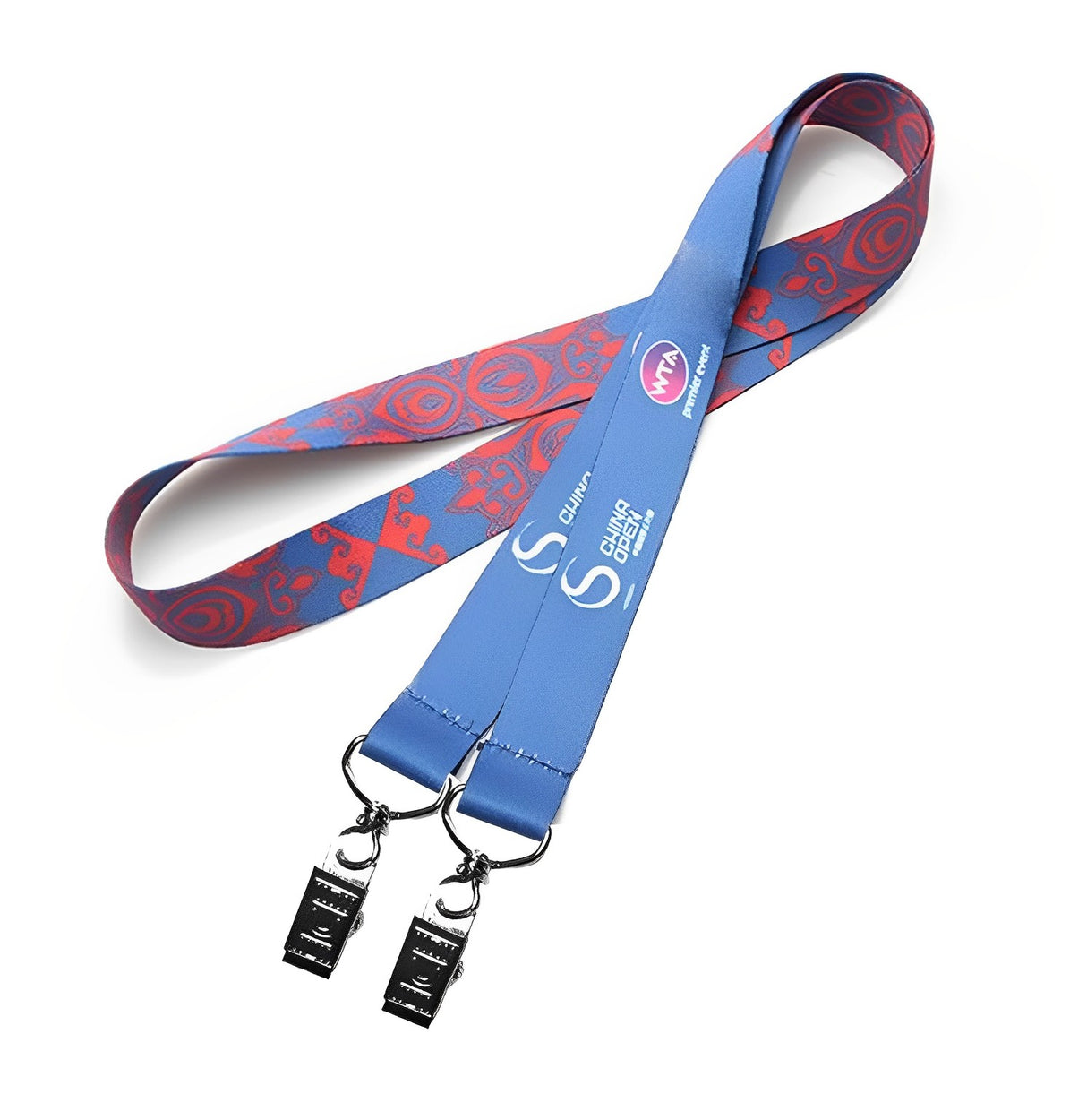 3/4" Printed Lanyards With Bull-dog Clip